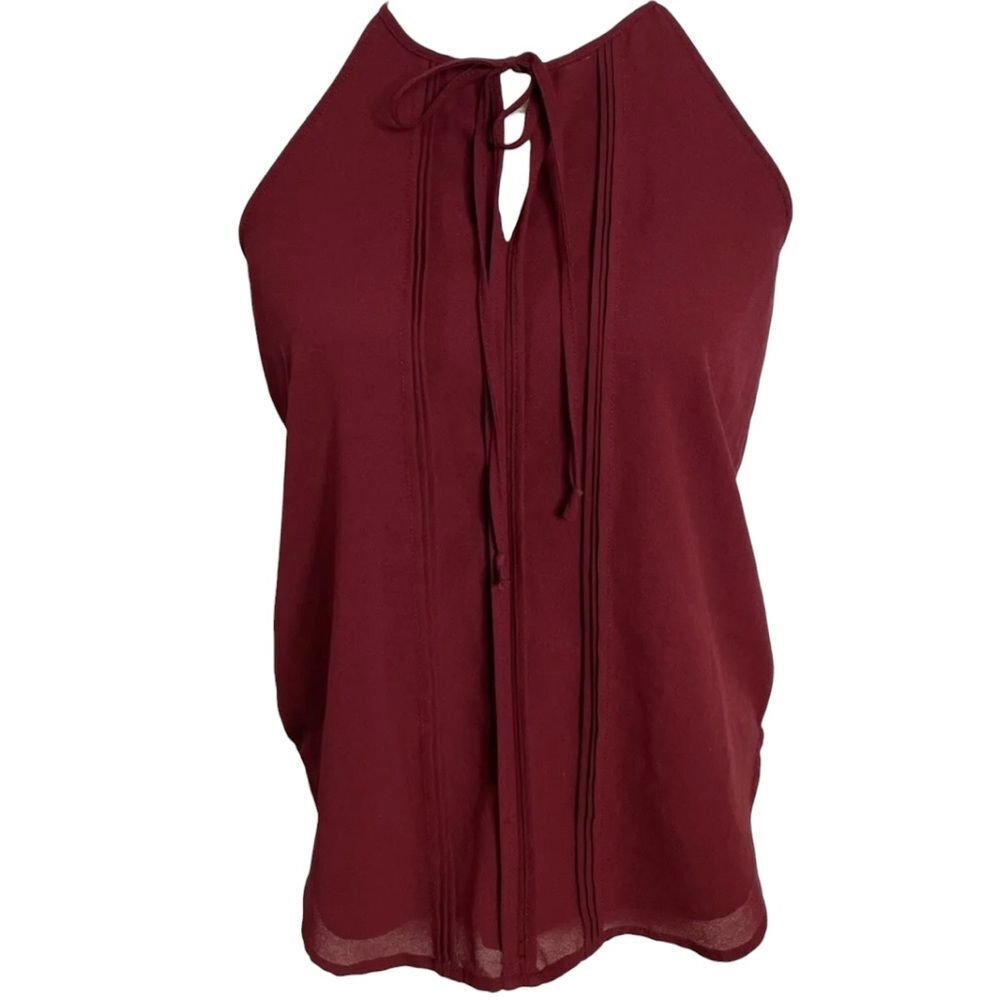 PAPER CRANE Halter Sleeveless Blouse Tie-Front Tank‎ Top